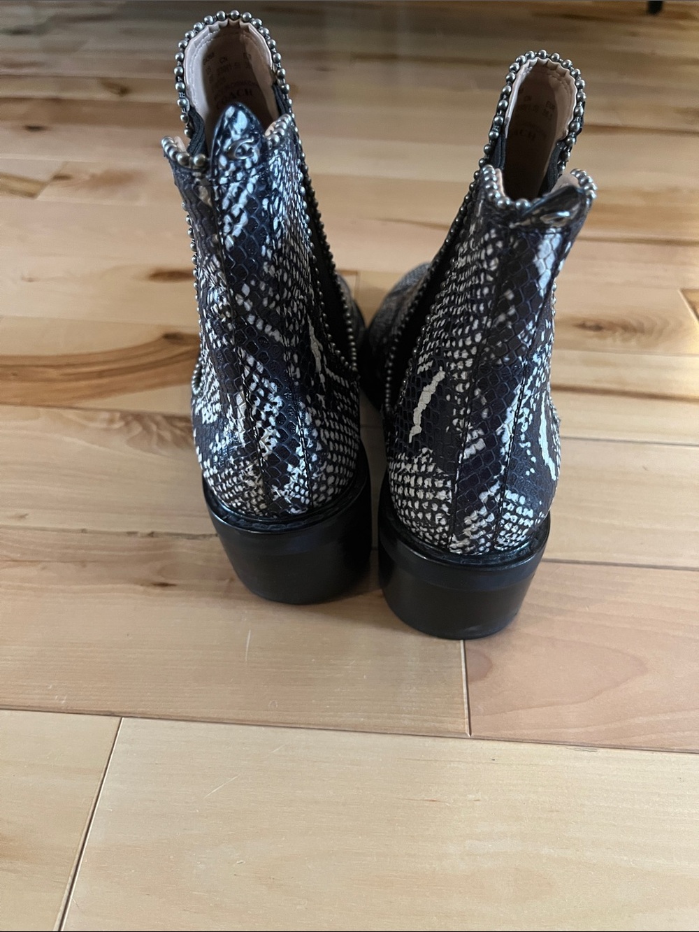 COACH Bowery Bootie In Snakeskin - Picture 4 of 4